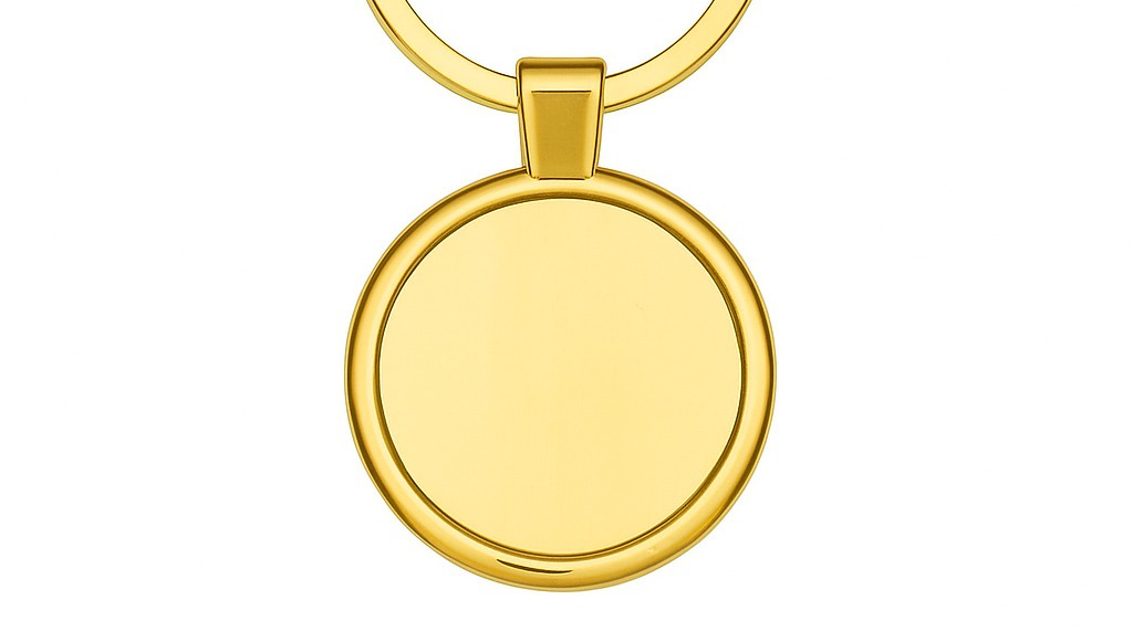 Pingente Medalha Redonda banho a ouro
